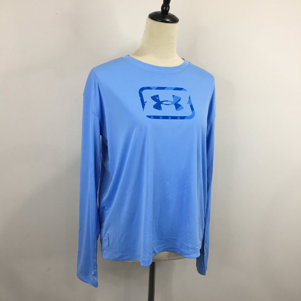 NWT UNDER ARMOUR Loose Fit Blue ISO CHILL Cool Technology Activewear Shirt